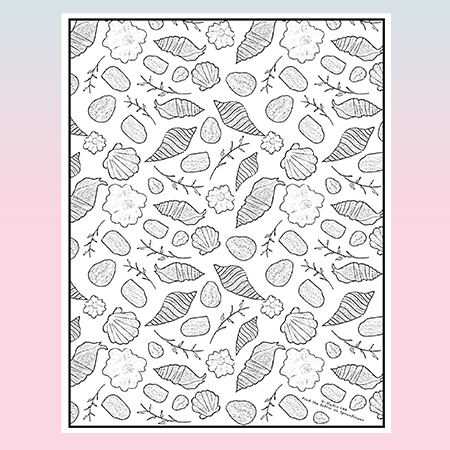 Beachy boho coloring sheet — free printable download with Studio LHB newsletter signup